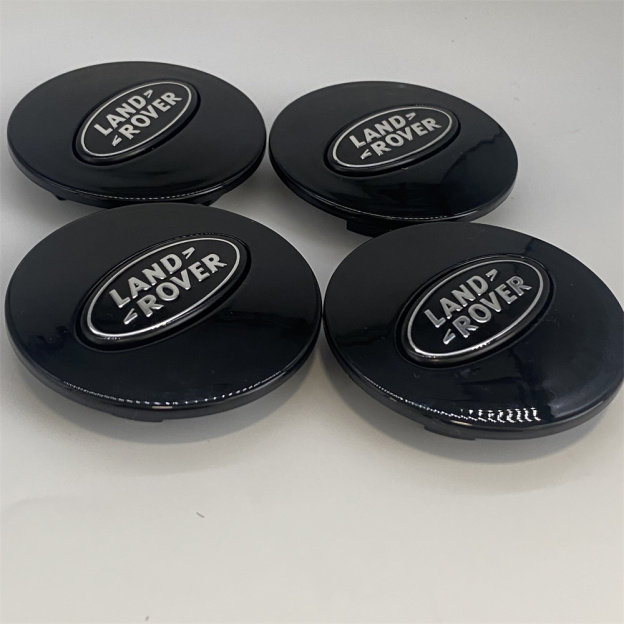 4pcs Gloss Black Silver Wheel Rim Center Hub Caps 62mm 2.44" For Evoque Velar