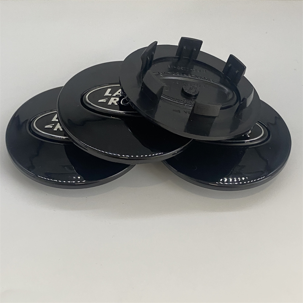 4pcs Gloss Black Silver Wheel Rim Center Hub Caps 62mm 2.44" For Evoque Velar
