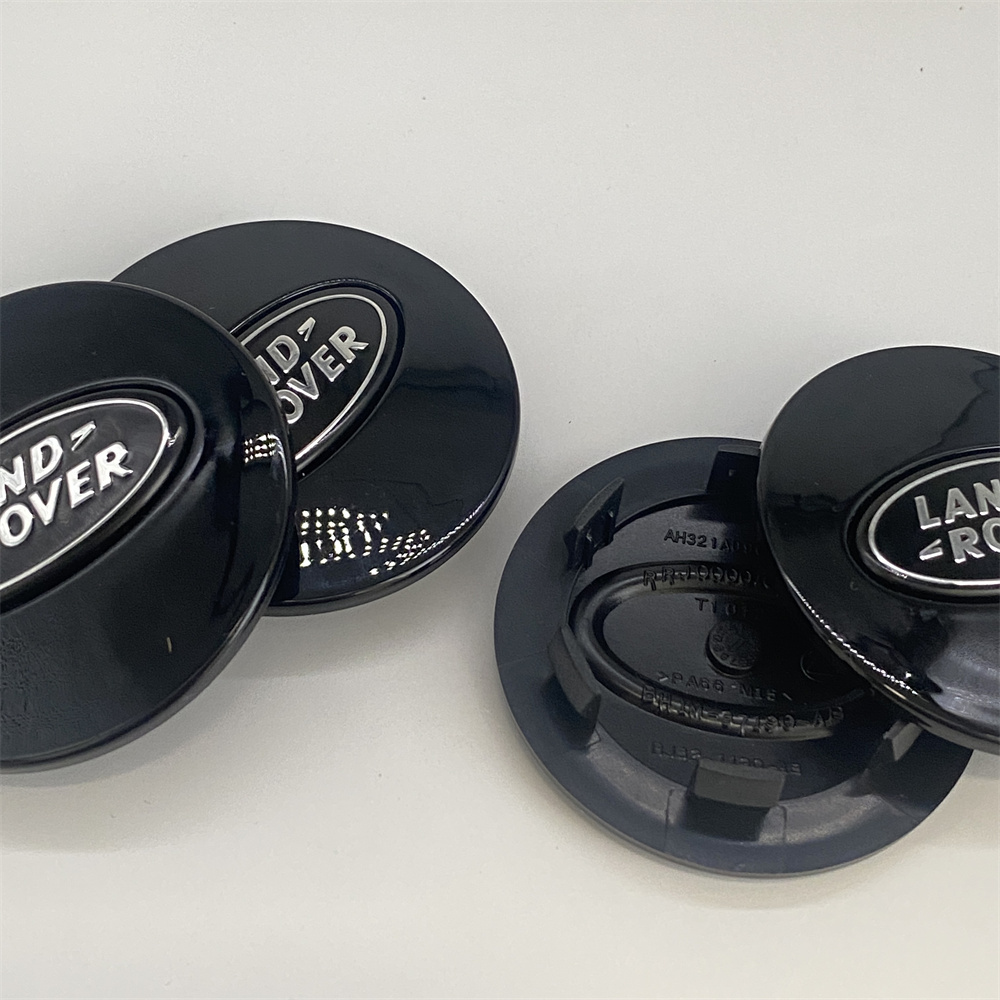 4pcs Gloss Black Silver Wheel Rim Center Hub Caps 62mm 2.44" For Evoque Velar