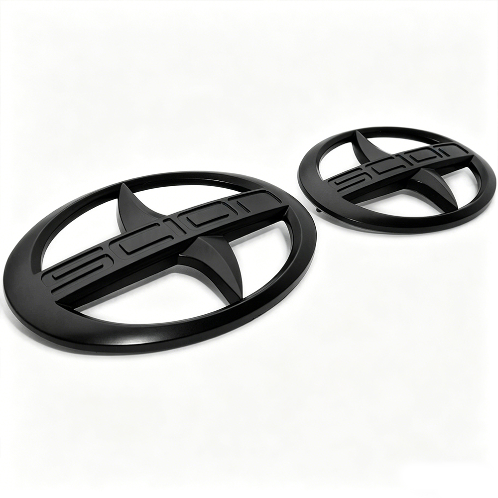 2pcs 2012-2016 FRS FR-S Front & Rear Badge Nameplate Emblem Matte Black Toyota