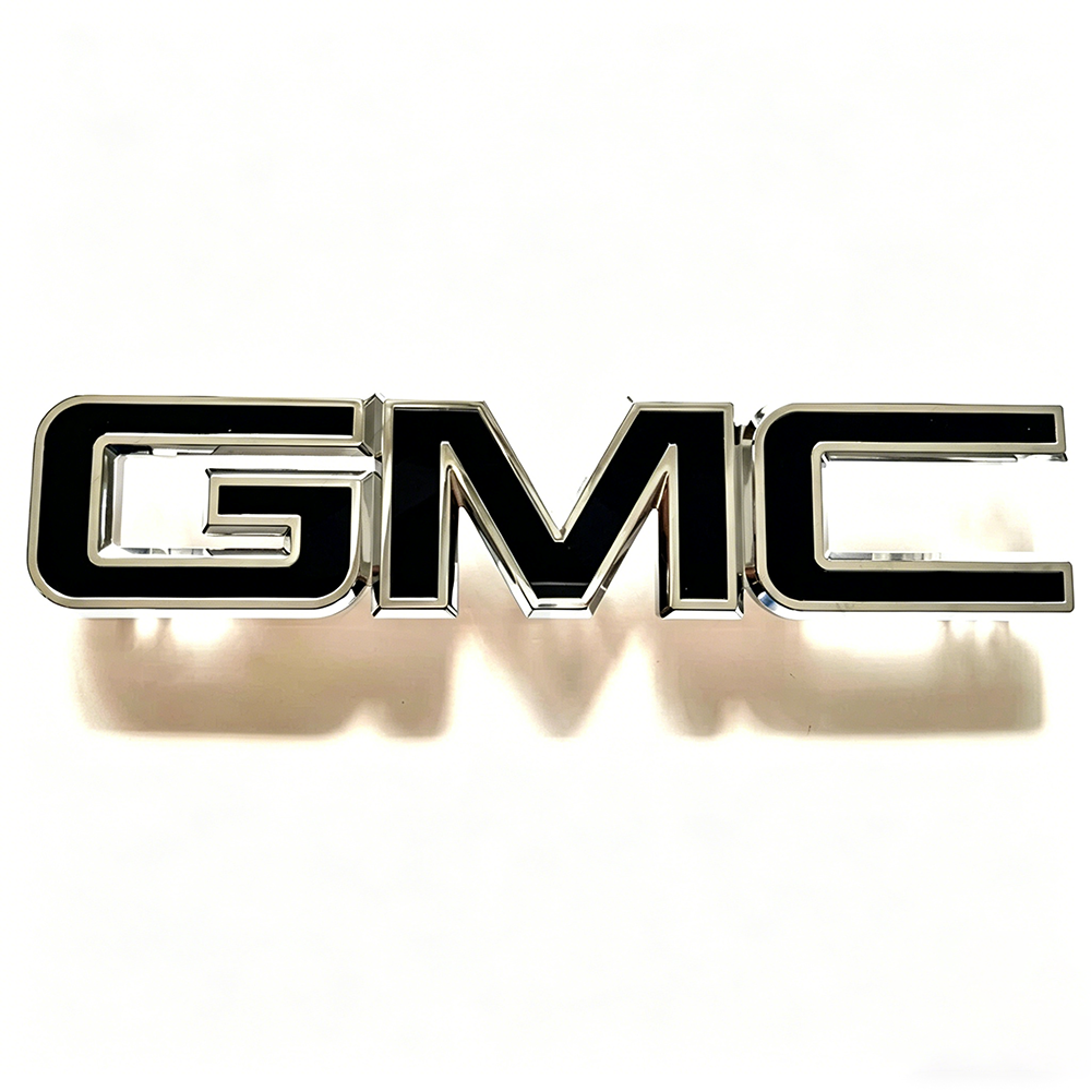 1Pc 2007-2013 Sierra 1500 2500HD 3500HD Plastic Front Grille Insert Emblem Gloss Black 22761795 GMC