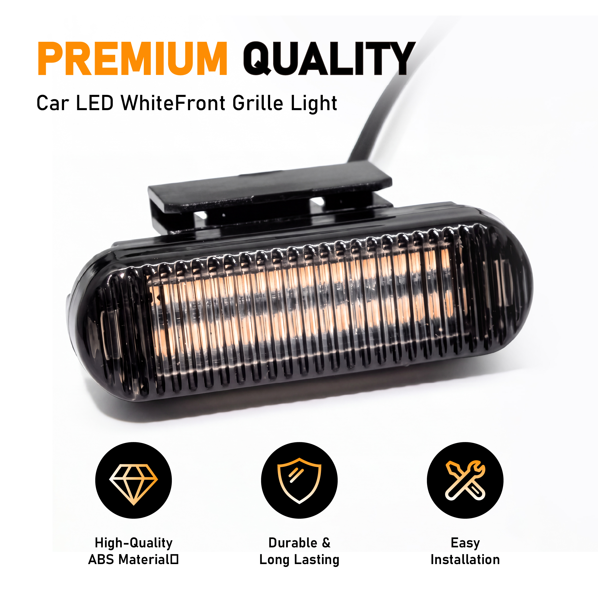 4Pcs Raptor Style Yellow LED Front Grille Lights For 2016-2023 Toyota Tacoma TRD Pro