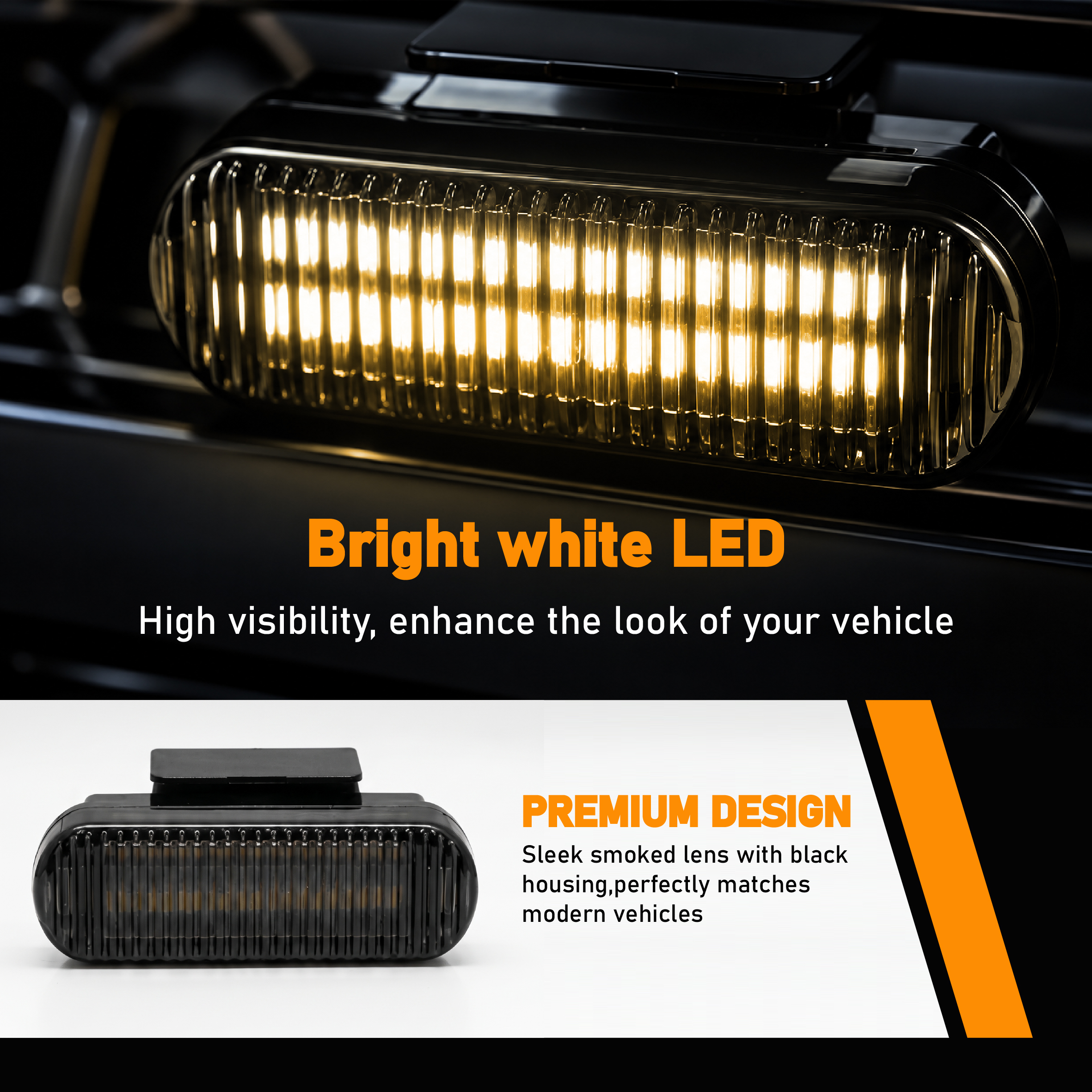4Pcs Raptor Style Yellow LED Front Grille Lights For 2016-2023 Toyota Tacoma TRD Pro