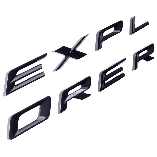  Ford Explorer 2019-2022 Front Hood or Rear Tailgate Letters Emblem Badge 3D Sticker Decal Gloss Black 