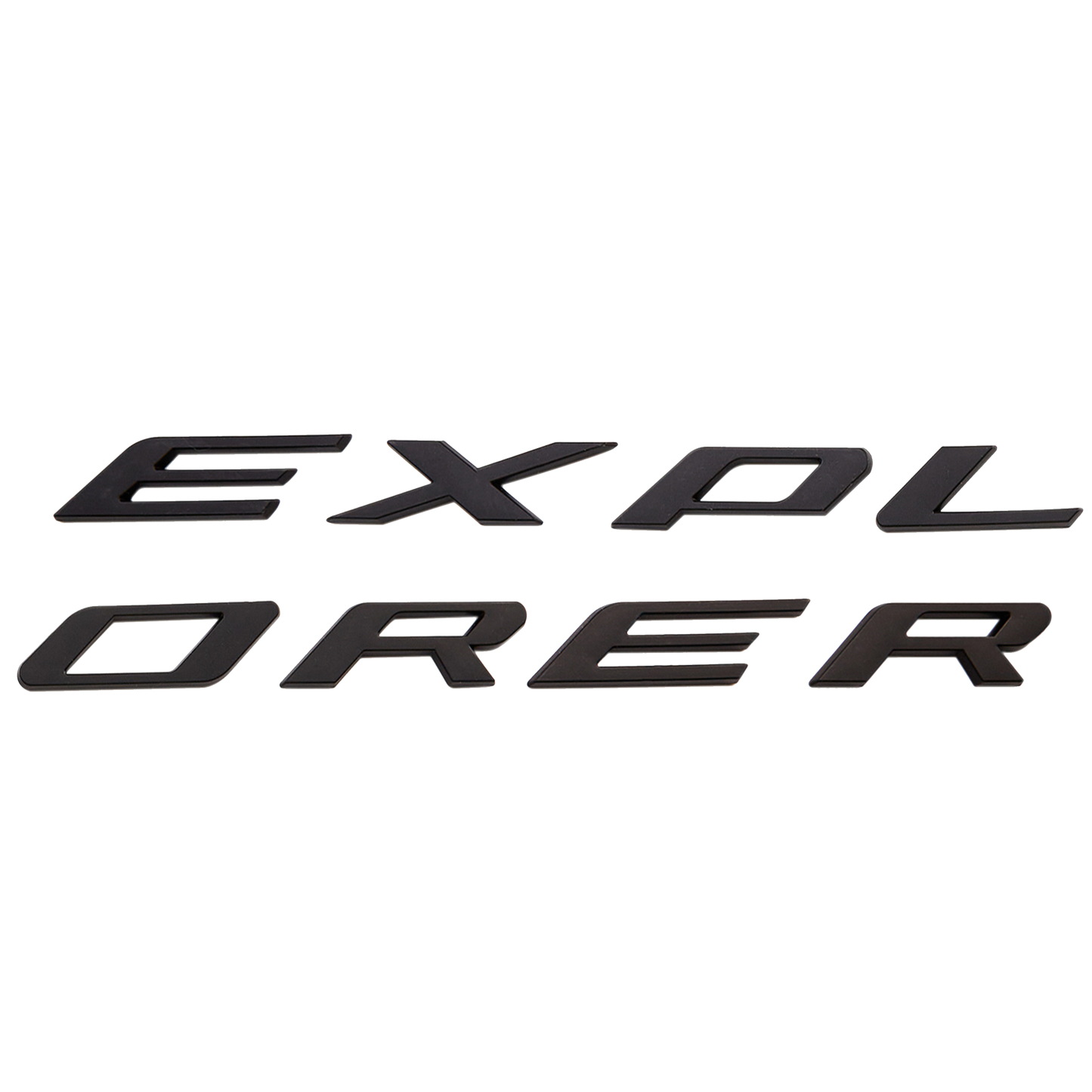Ford Explorer 2011-2024 Front Hood Letters Emblems Badges 3D Raised Stickers Decals Matte Black