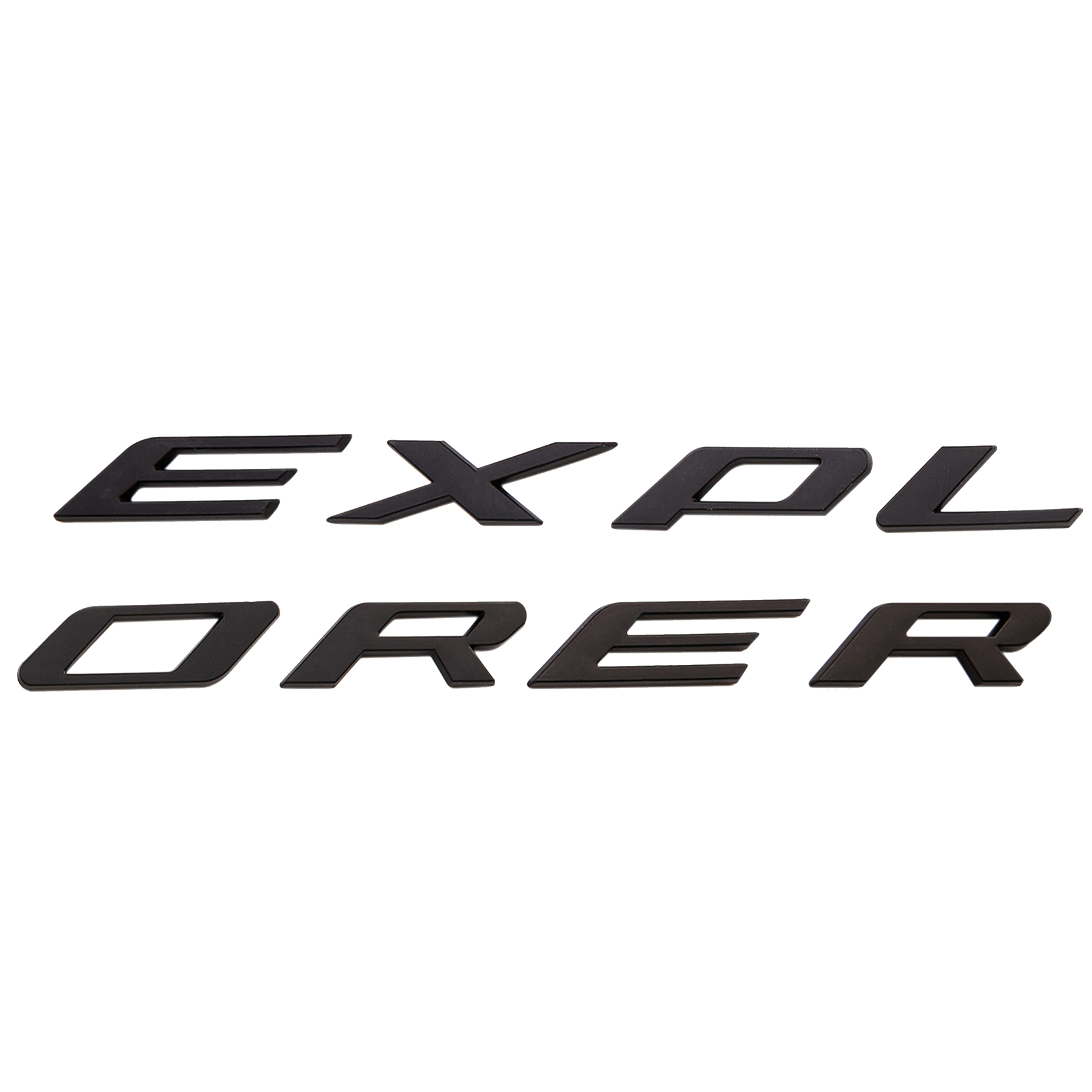 Ford Explorer 2011-2024 Front Hood Letters Emblems Badges 3D Raised Stickers Decals Matte Black