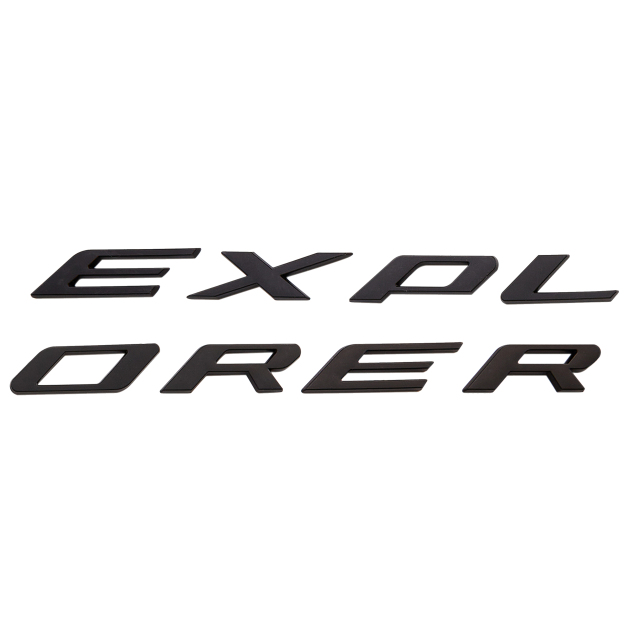 Ford Explorer 2011-2024 Front Hood Letters Emblems Badges 3D Raised Stickers Decals Matte Black