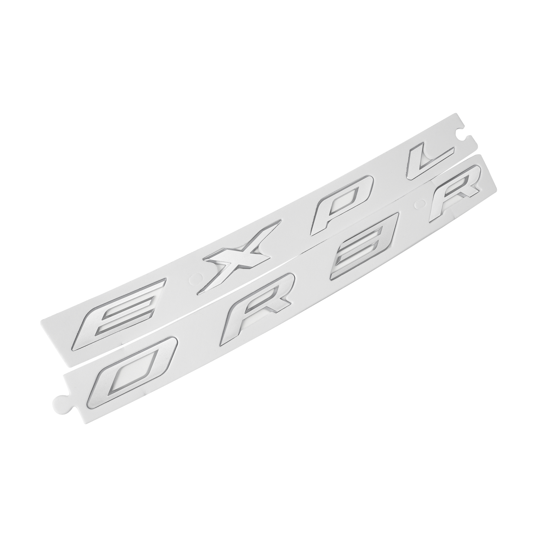 Ford Explorer 2011-2024 Front Hood Letters Emblems Badges 3D Raised Stickers Decals Matte Silver