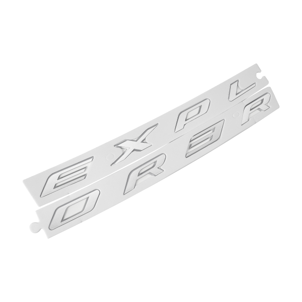 Ford Explorer 2011-2024 Front Hood Letters Emblems Badges 3D Raised Stickers Decals Matte Silver