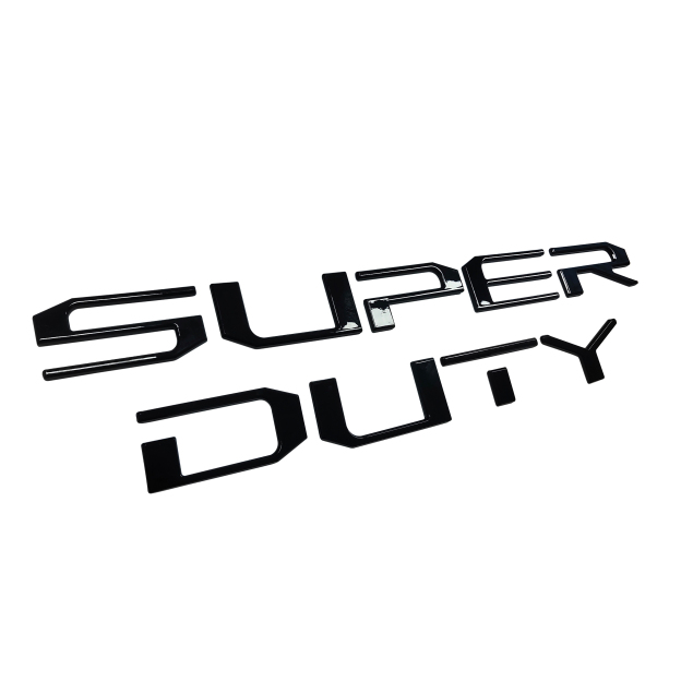 Ford F-250 F-350 Super duty 2017-2022 Front Hood Inserts Letters Emblems Badges 3D Raised Stickers Decals Matte Black