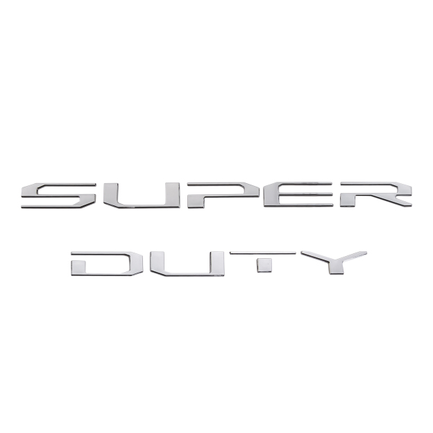 Ford F-250 F-350 Super Duty 2017-2019 Rear Tailgate Trunk Lid Inserts Letters Emblems Badges 3D Raised Stickers Decals Matte Black