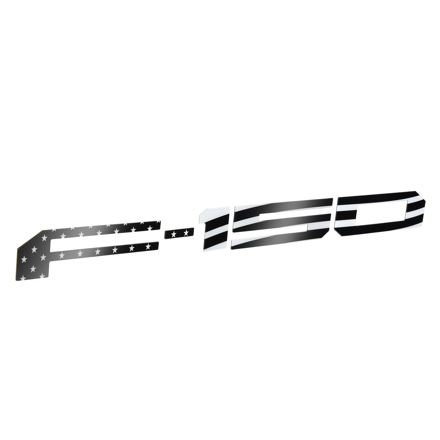 Ford F-150 2018-2020 Rear Tailgate Inserts Letters Trunk Lid emblems Badges 3D Stickers Decals Nameplate Black White USA Flag