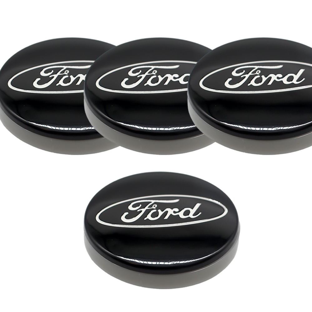 Ford Wheel Center Hub Caps 54mm Rim Emblem Hubcap Cover Logo 2 ⅛" 4PCS SET Black 6M21-1003-AA 6M2Z-1003-C CP9C1A096AA