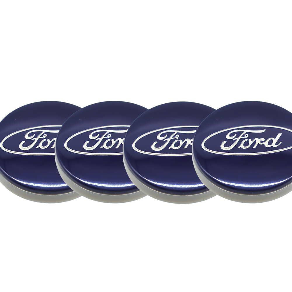 Ford Wheel Center Hub Caps 54mm Rim Emblem Hubcap Cover Logo 2 ⅛" 4PCS SET Blue 6M21-1003-AA 6M2Z-1003-C CP9C1A096AA