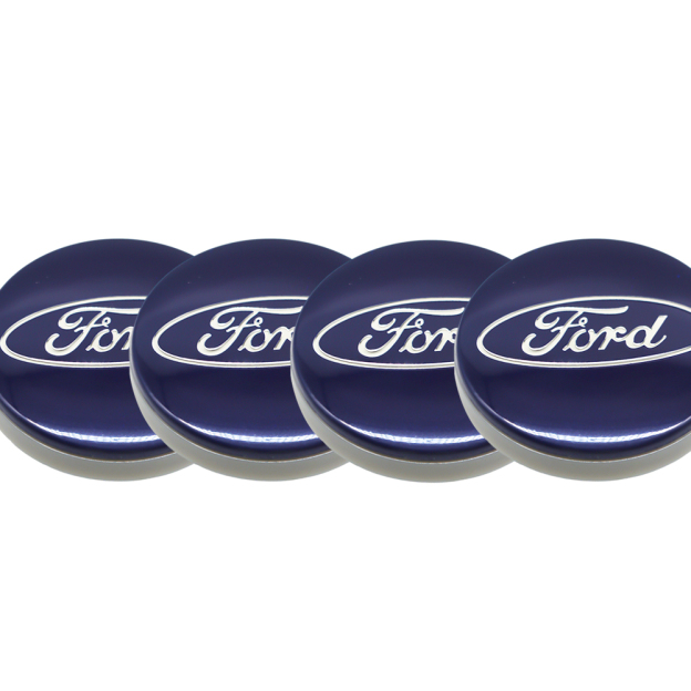 Ford Wheel Center Hub Caps 54mm Rim Emblem Hubcap Cover Logo 2 ⅛" 4PCS SET Blue 6M21-1003-AA 6M2Z-1003-C CP9C1A096AA