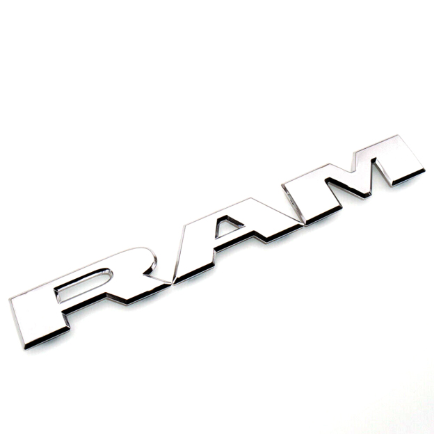 Dodge RAM 1500 2019-2023 Front Grille Emblem Grill Badge Letters Nameplate Gloss Chrome