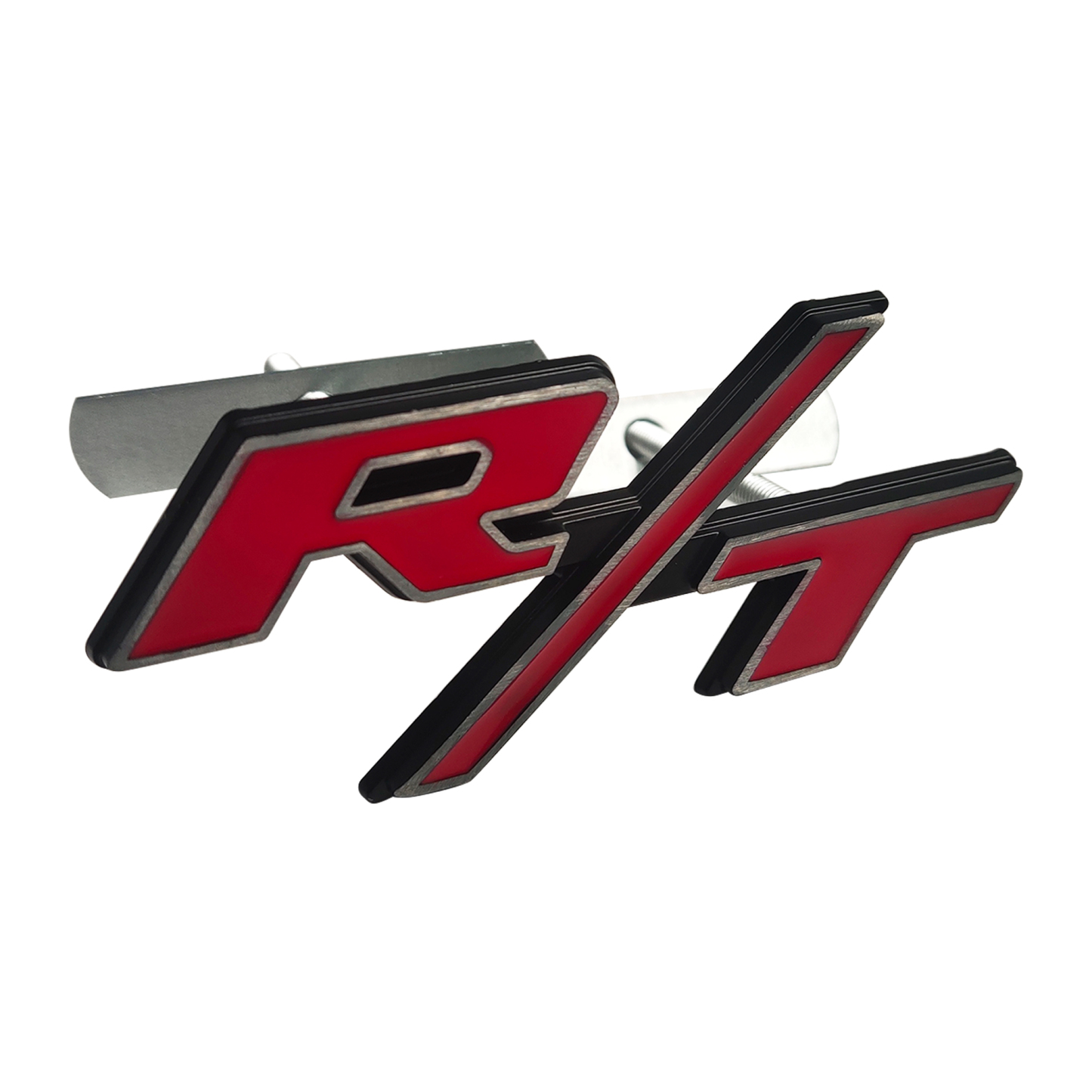 Dodge Charger Challenger RT Front Grill Emblems R/T Grille Badge Nameplate Decoration W/ Screw Red Black Silver