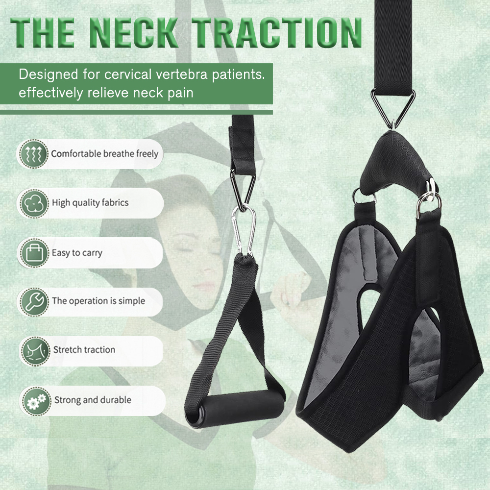 Neck Traction Stretcher Cervical Head Brace Pain Relief Device Home Over Door US