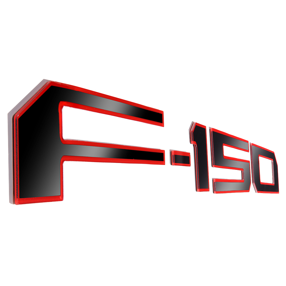 2018-2020 F-150 Tailgate Letters Acrylic Black Red Ford VJL3Z-9942528-A