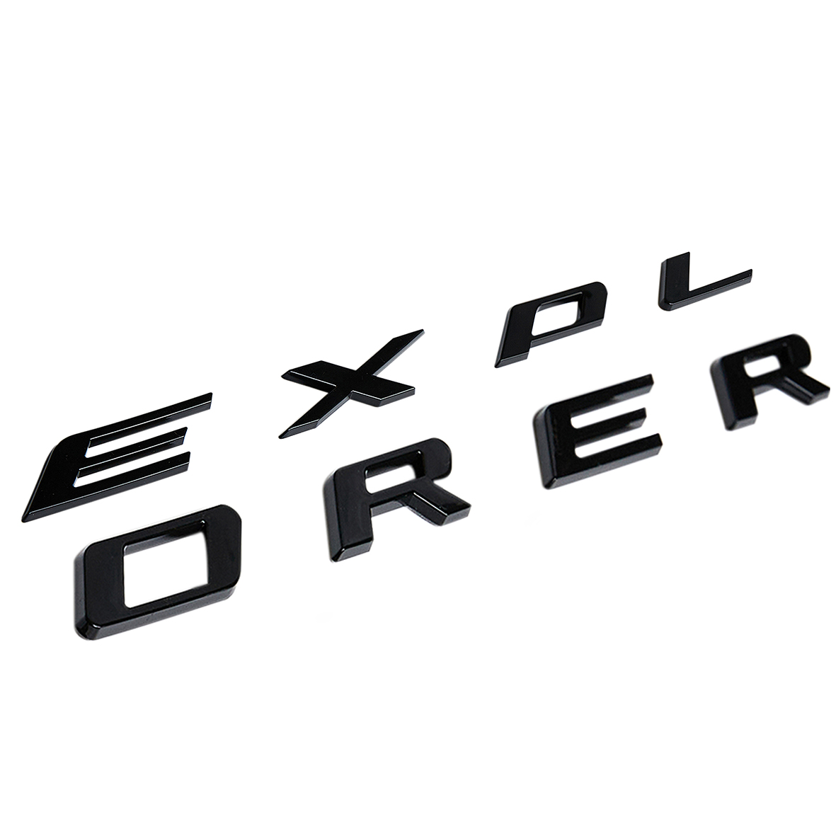2011-2024 Explorer Front Hood Letters ABS Gloss Black Ford 3D Raised Stickers Decals