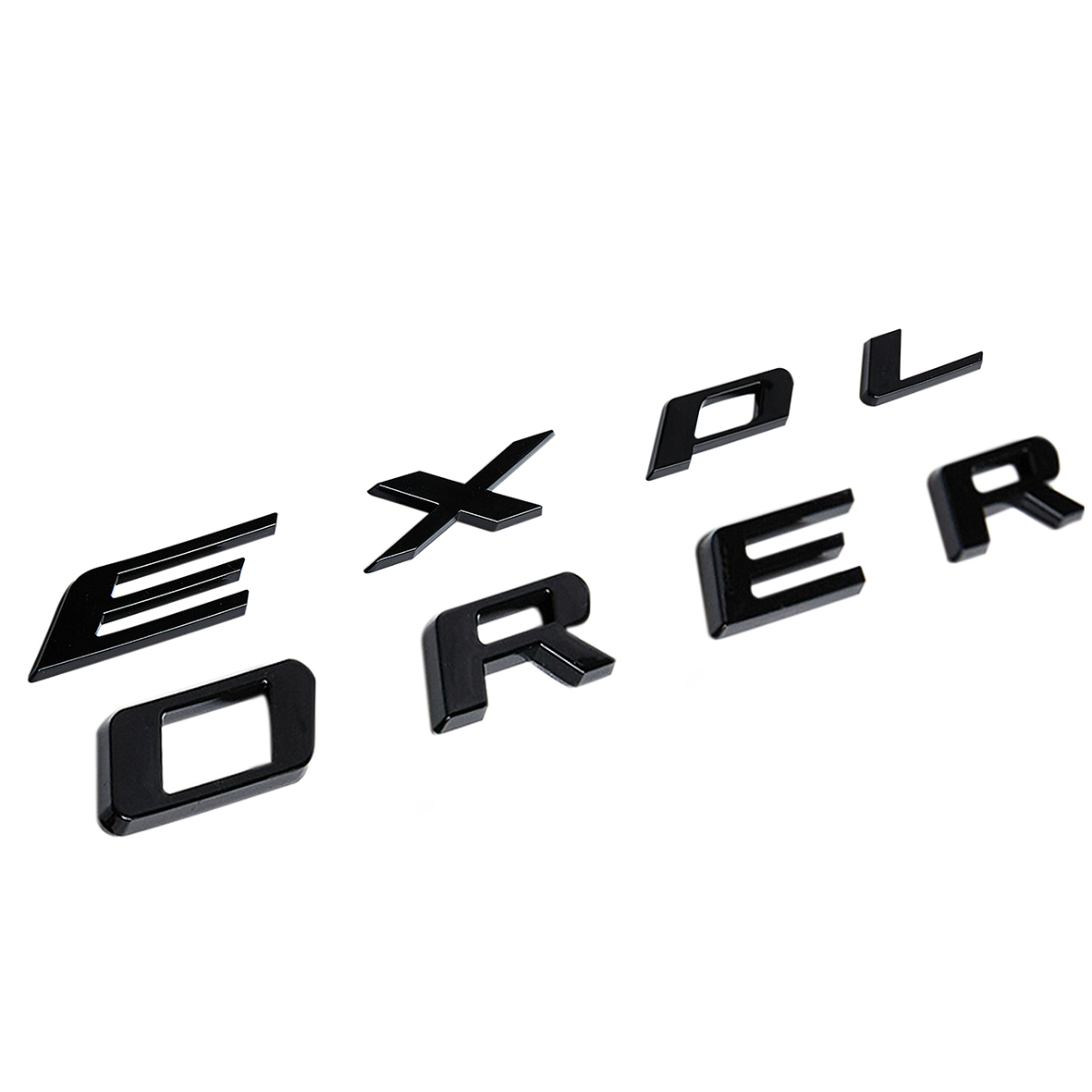 2011-2024 Explorer Front Hood Letters ABS Gloss Black Ford 3D Raised Stickers Decals