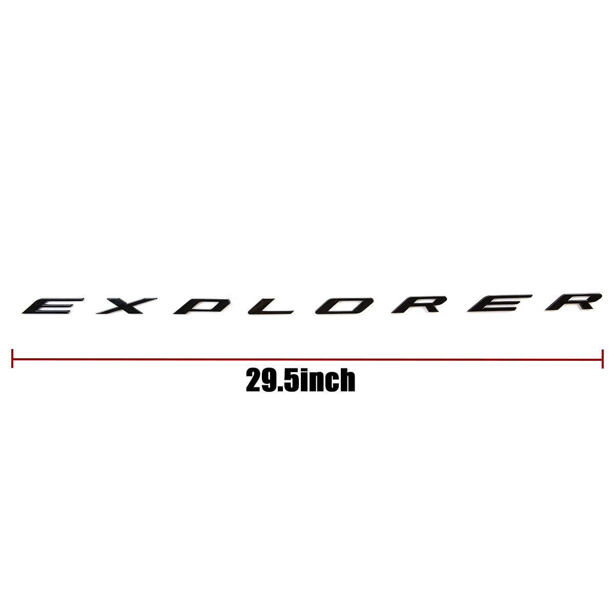 2011-2019 Explorer Front Hood Letters ABS Gloss Black Ford 3D Raised Stickers Decals