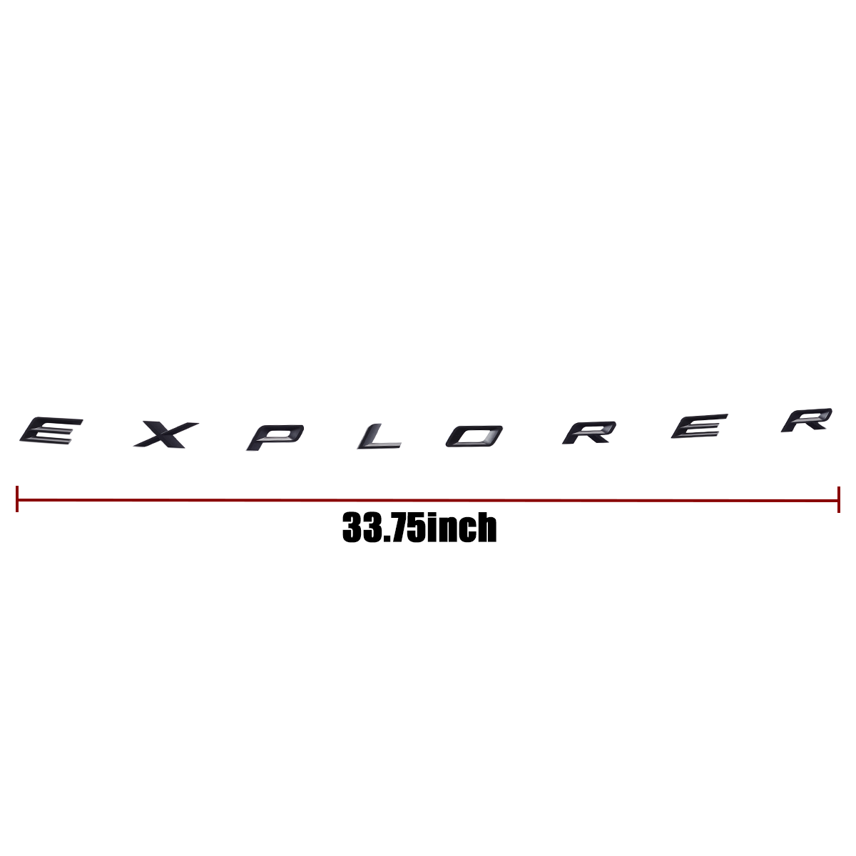 2020-2026 Explorer Front Hood or Rear Tailgate Letters ABS Matte Black Ford 3D Sticker Decal