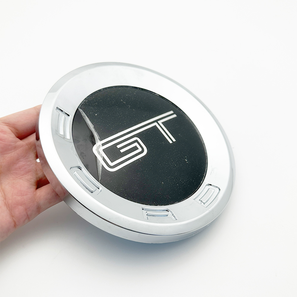 Universal GT Mustang Round Badge Chrome Black 5.9"/15cm Adhesive Badge Ford