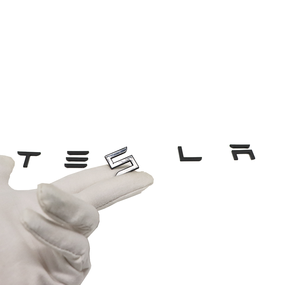 Tesla Model 3/X/Y/S ABS Plastic Tailgate Insert Letters Gloss Black