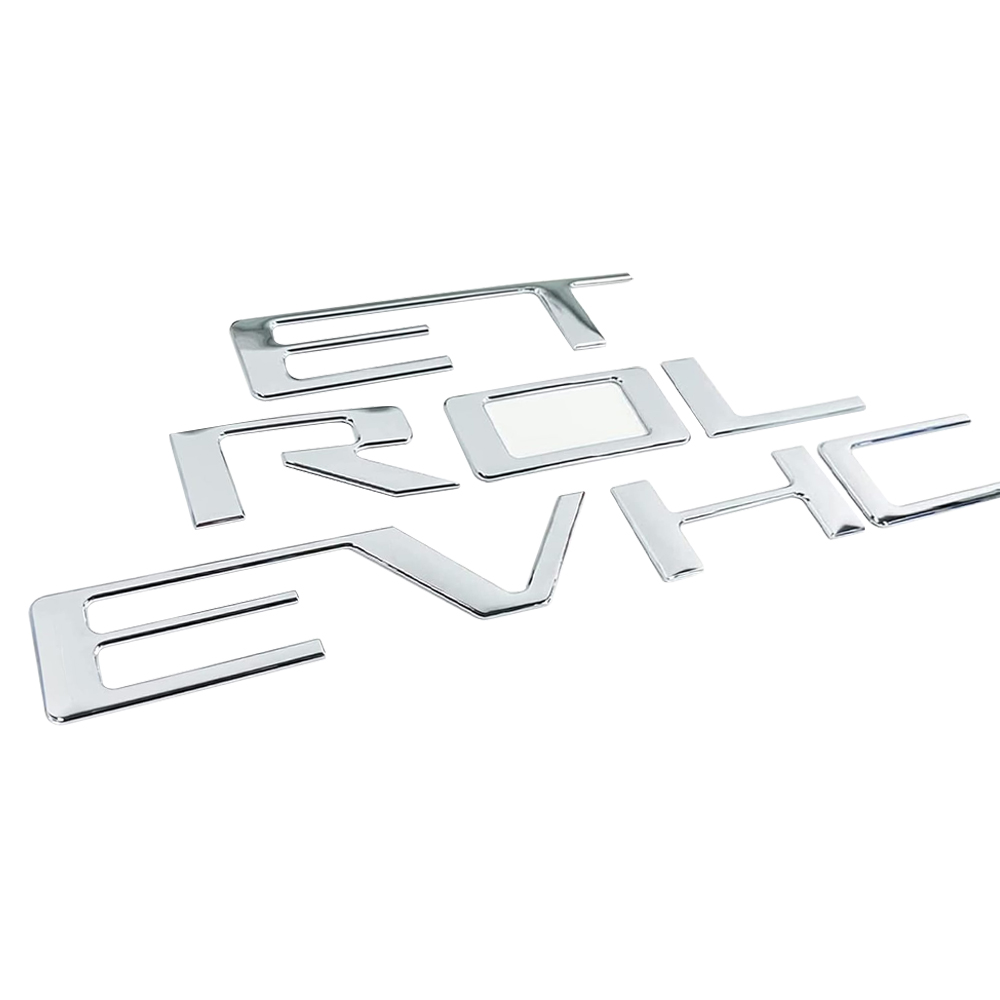 2019-2026 Silverado 1500 2500/3500HD ABS Plastic Tailgate Insert Letter Gloss Chrome Chevrolet Liftgate Letter