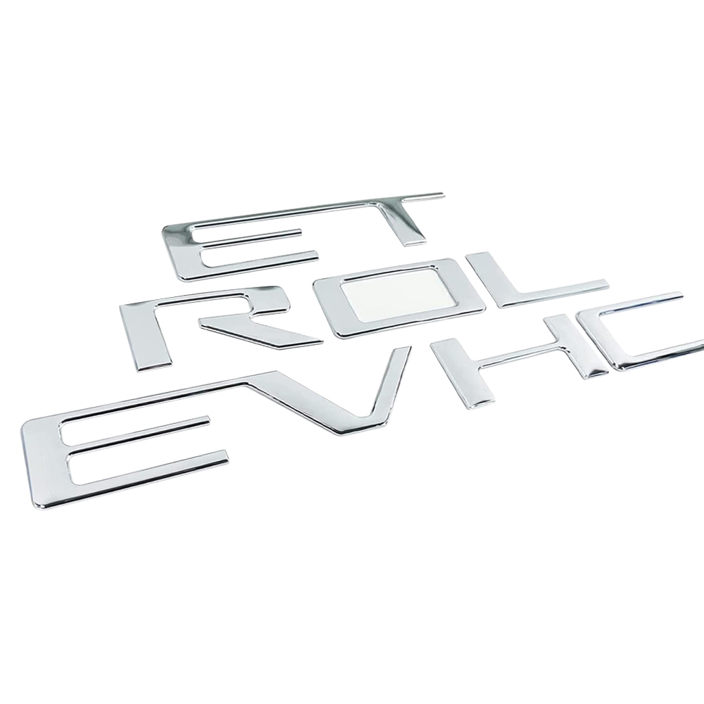 2019-2026 Silverado 1500 2500/3500HD ABS Plastic Tailgate Insert Letter Gloss Chrome Chevrolet Liftgate Letter