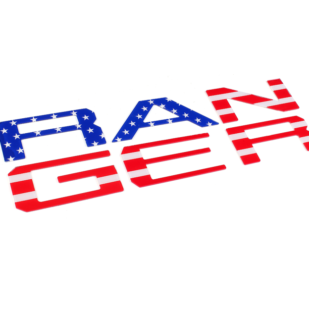 2019-2023 Ranger Acrylic Tailgate Insert Letter US Flag Ford