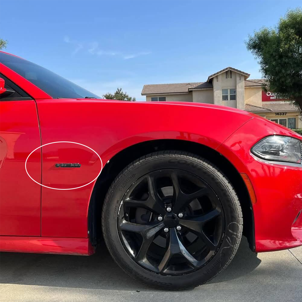 2Pcs 2011-2019 Charger Challenger Metal Hemi Badge Matte Black Dodge Decal Nameplate
