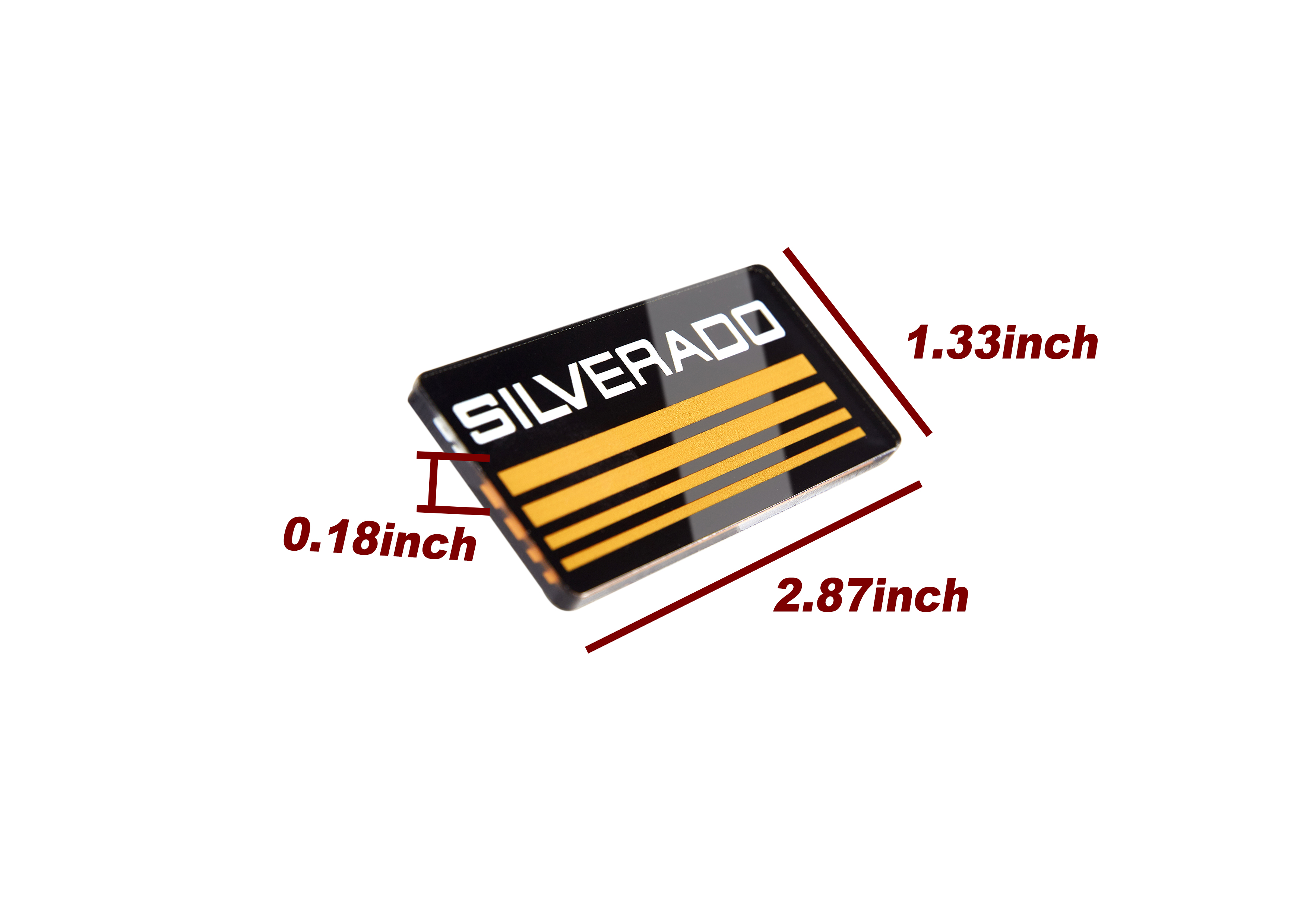 2pcs 1988-1998 Silverado Acrylic Cab Roof Side Pillar Plate Badge Yellow Chevrolet