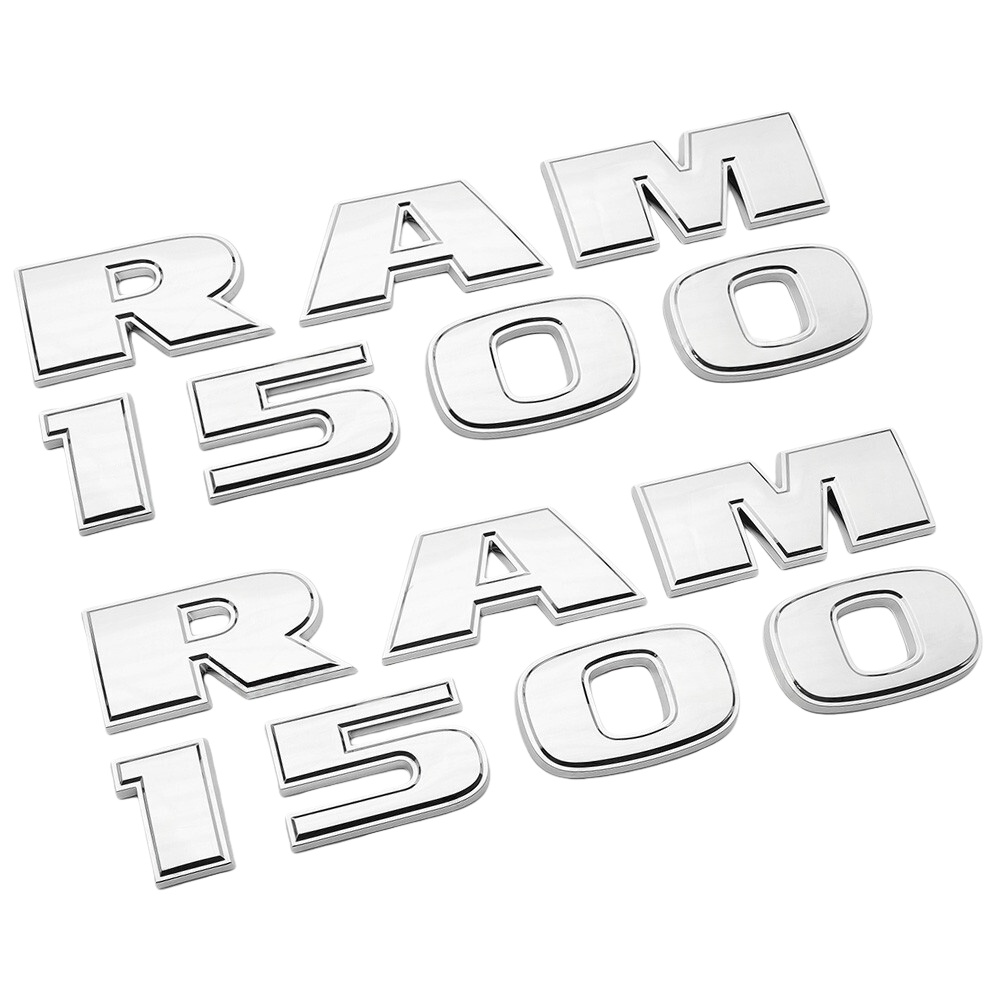 2PCS 2013-2018 RAM 1500 Front Door Fender Side Left Right Badge Nameplate Chrome Dodge 68082444AA