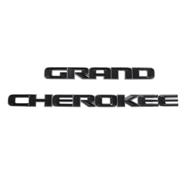 1Pc 2017-2021 Grand Cherokee Plastic Letters Chrome Black Left Right Jeep