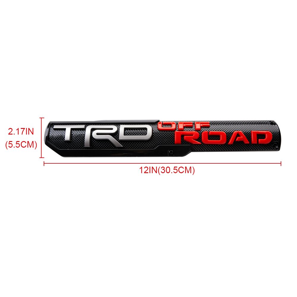 2PCS For Tundra Tacoma 4Runner Plastic TRD OFF ROAD Fender Side Emblem Sticker Toyota