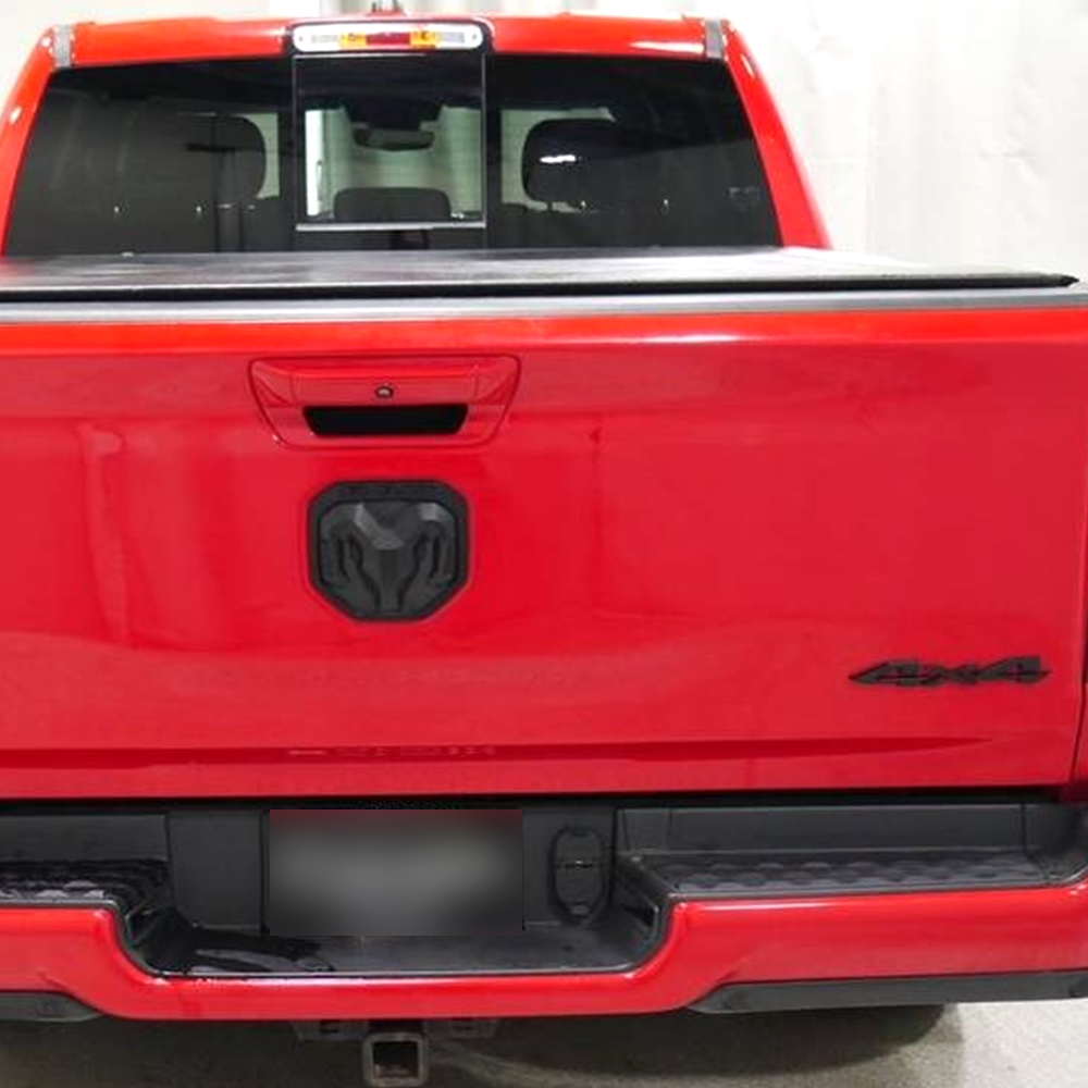 2019-2023 RAM 1500 2500 3500 ABS Rear Tailgate Rams Head Emblem Matte Black Dodge 68276327AA