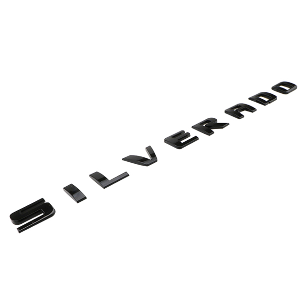 1pcs 2007-2018 Silverado 1500 2500 Plastic Door Side Tailgate Letters Gloss Black Chevrolet