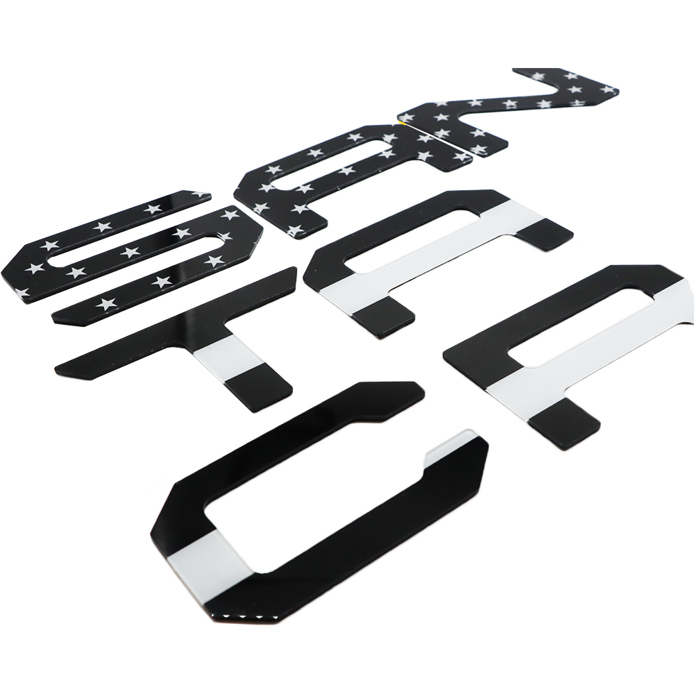 2022-2025 Santa Cruz Acrylic Tailgate Insert Letter Black US Flag Hyundai 