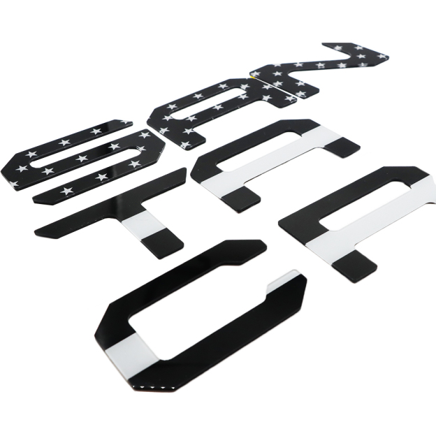 2022-2025 Santa Cruz Acrylic Tailgate Insert Letter Black US Flag Hyundai 