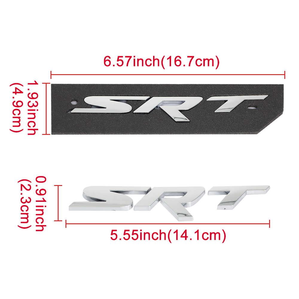 1Pc 2011-2020 Grand Cherokee Plastic SRT Emblem Nameplate Badge Silver Jeep