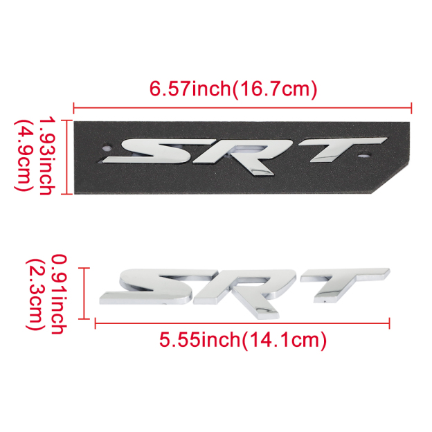 1Pc 2011-2020 Grand Cherokee Plastic SRT Emblem Nameplate Badge Silver Jeep