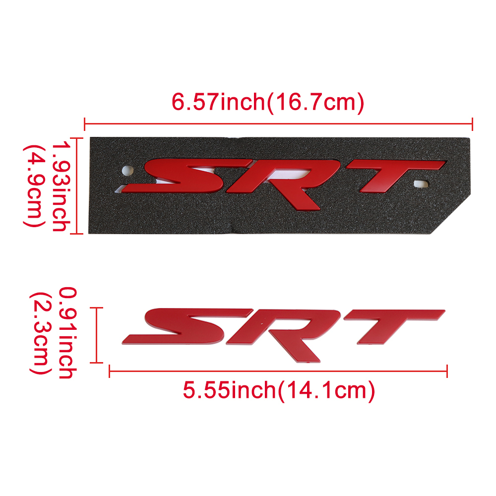 2011-2020 Grand Cherokee Plastic SRT Rear Emblem Badge Matte Red Jeep