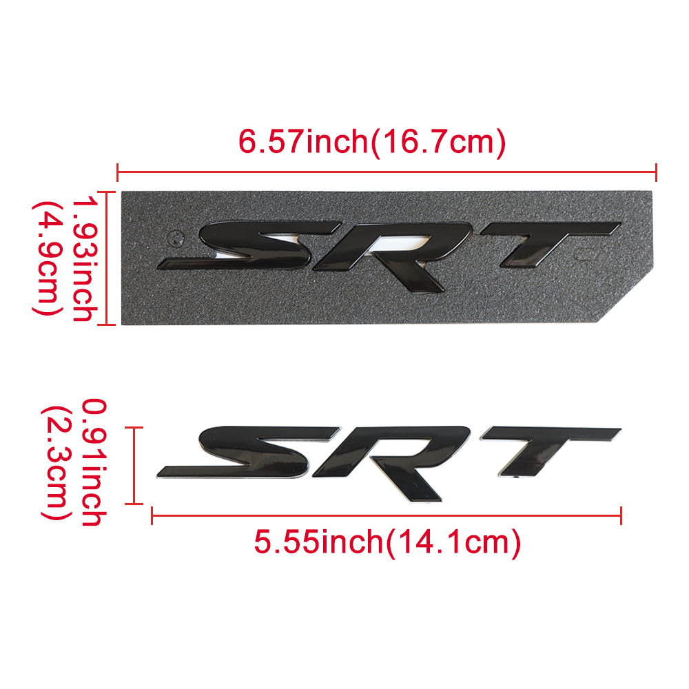 2011-2020 Grand Cherokee ABS Plastic SRT Tailgate Emblem Gloss Black Jeep