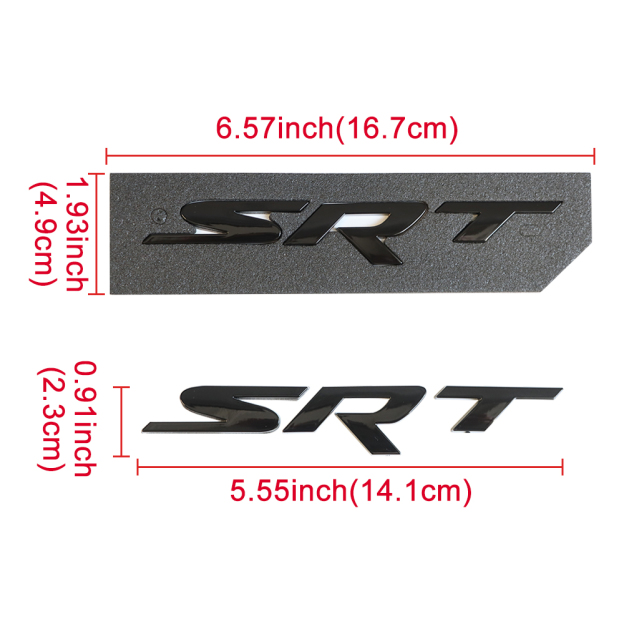 2011-2020 Grand Cherokee ABS Plastic SRT Tailgate Emblem Gloss Black Jeep