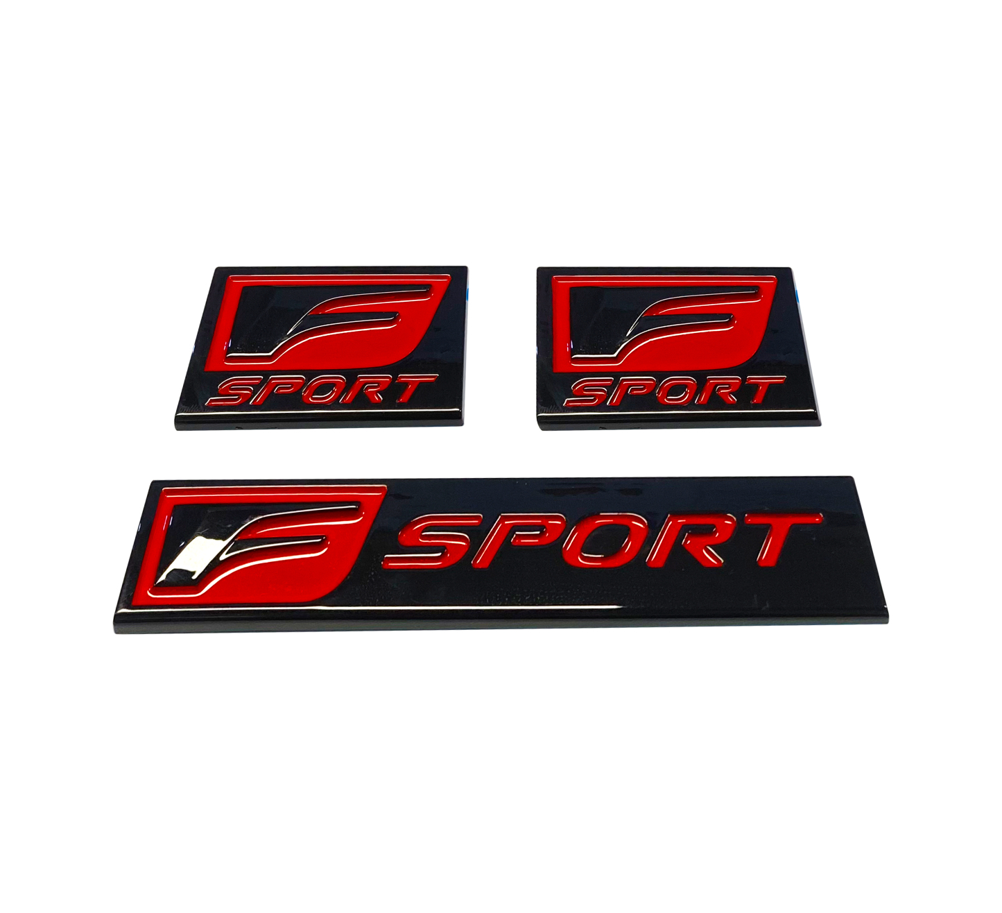 2PCS  IS-F GS-F RC IS250 350 RX350 Plastic F-SPORT Fender Side /Rear Emblem Sticker Glossy Black Red Lexus