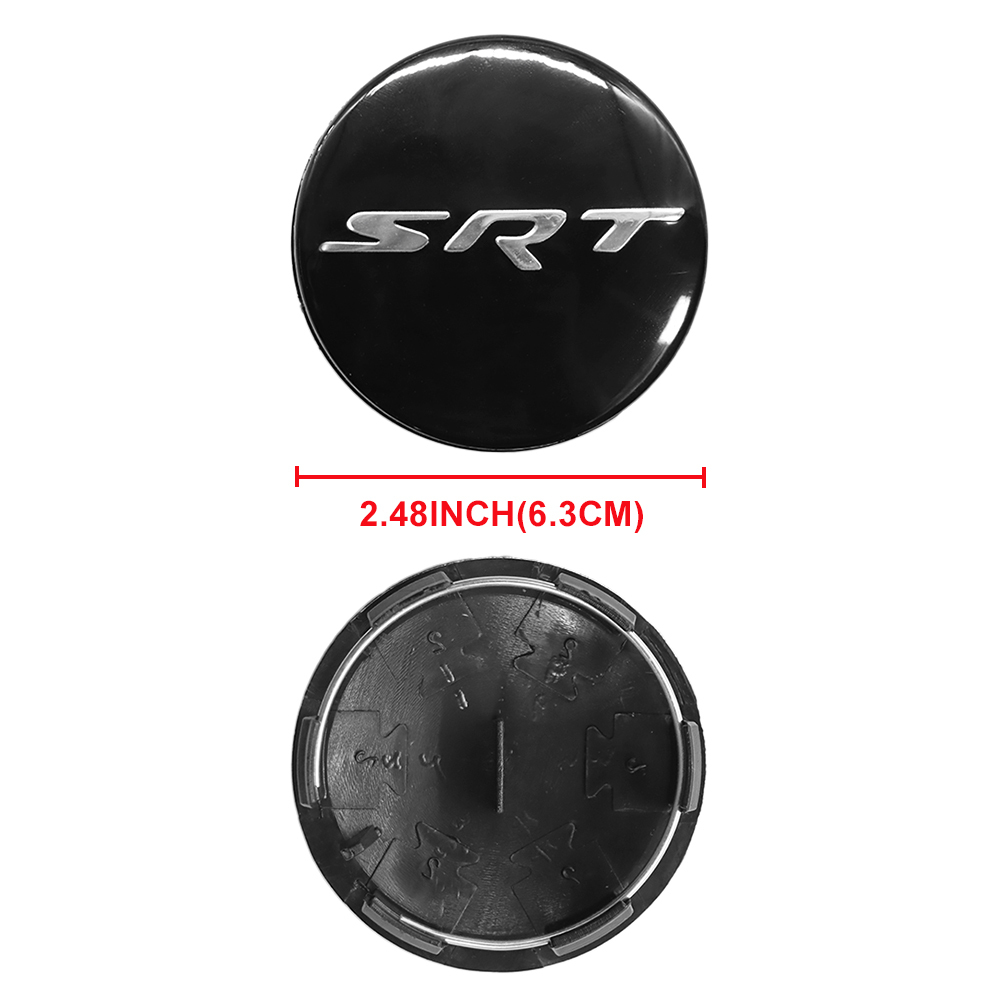 4PCS 2011-2023 Charger Challenger Durango Grand Cherokee SRT Wheel Center Caps 63mm Gloss Black Dodge 5QW99RXFAA