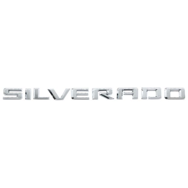 1pcs 2019-2025 Silverado 1500 2500 Plastic Door Fender Letters Chrome Chevrolet 23400409