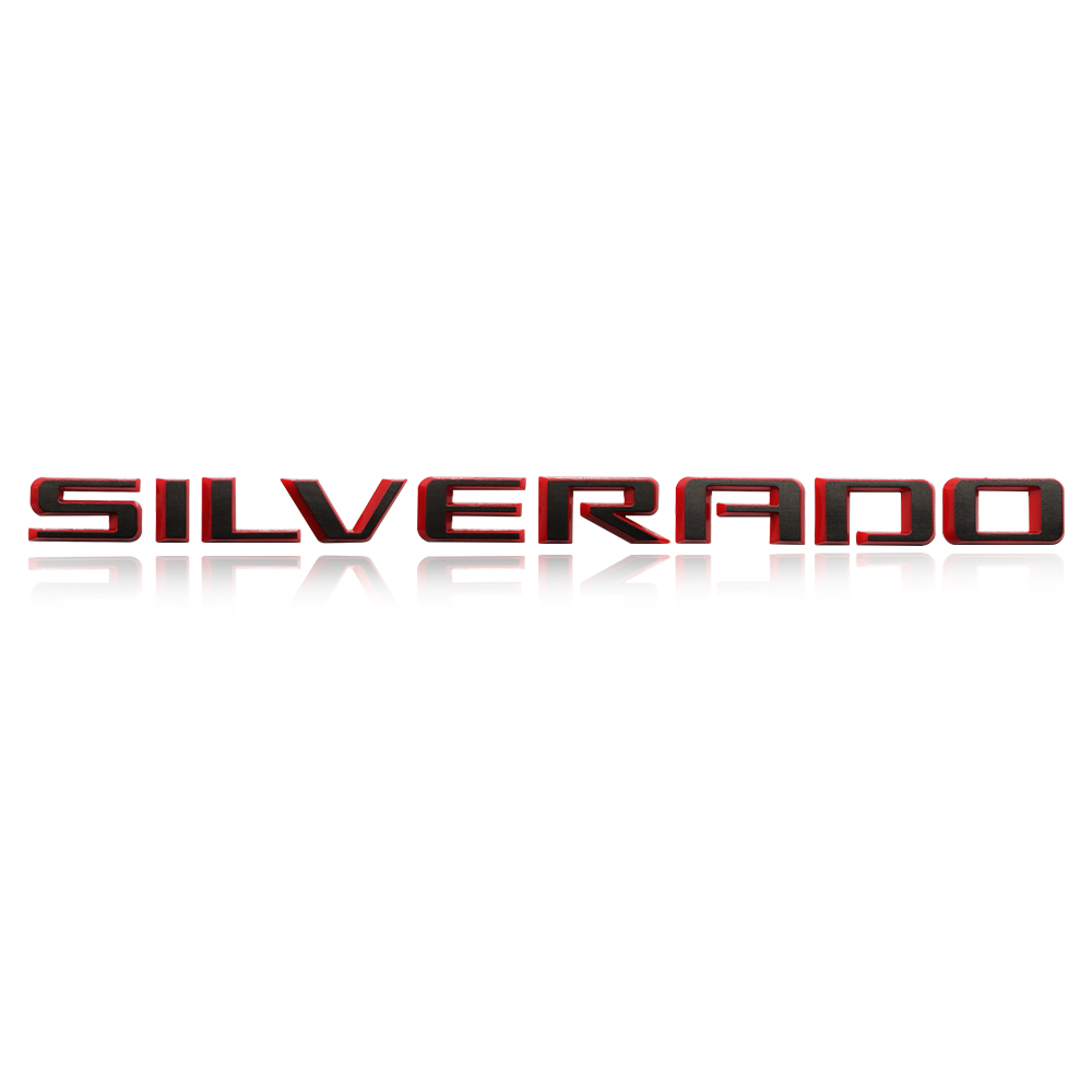 1pcs 2019-2025 Silverado 1500 2500 Plastic Tailgate Letters Black Red Chevrolet 23400409